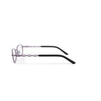 Women's 0413-09 Rectangular Prescription Eyeglasses with Case, Purple