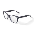 Womens FM13038 Square Prescription Eyeglasses with Case, Black/Purple