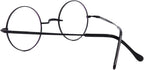 Agstum Pure Titanium Retro Round Gold Eyeglasses Frame without Nose Pads