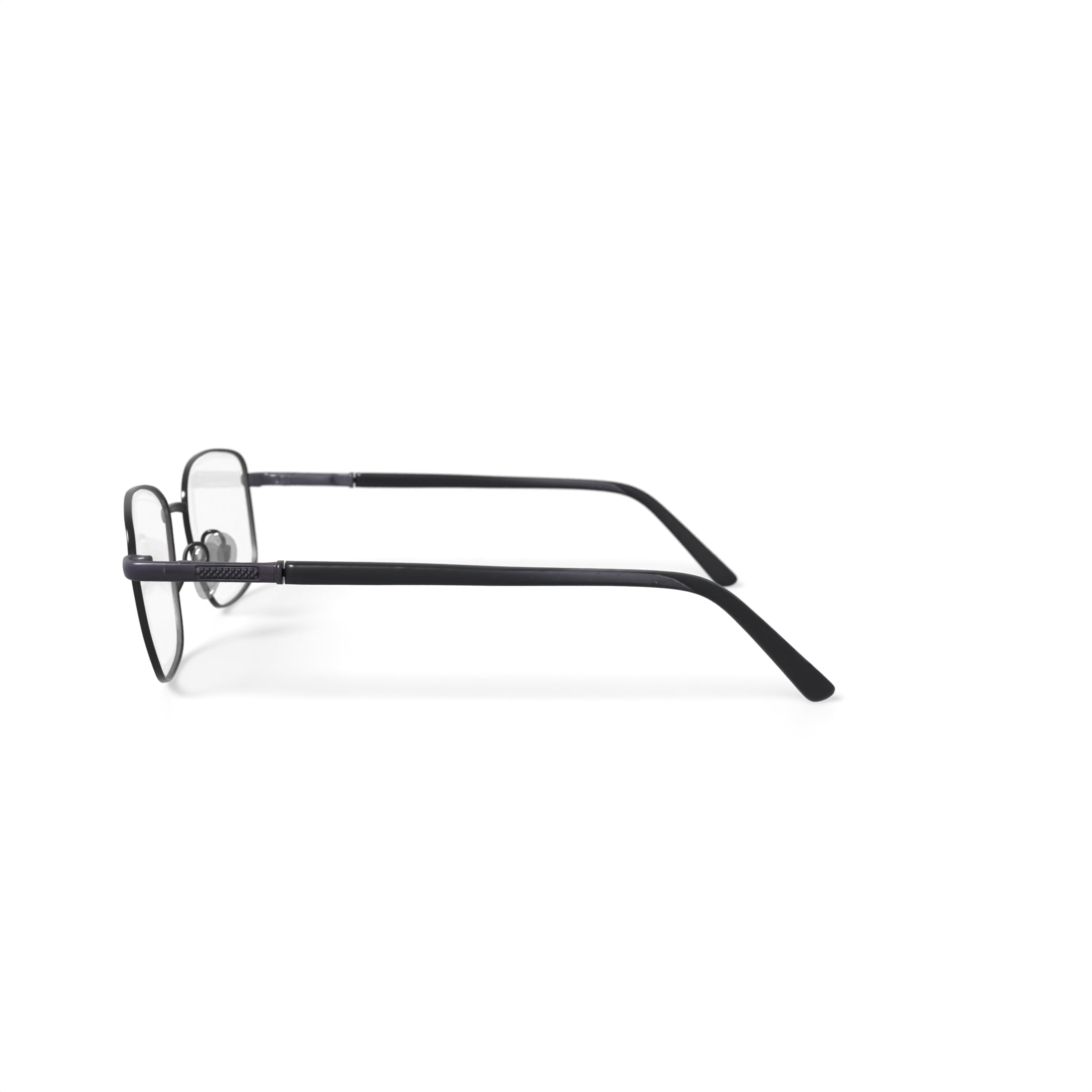 Men's Corporal Square Prescription Eyeglasses with Case, Gunmetal