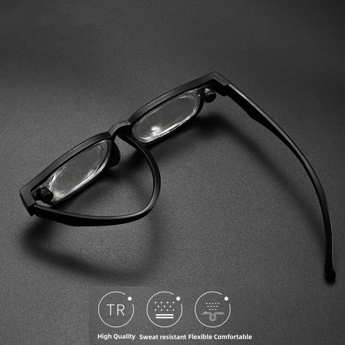 Adjustable Glasses Dial Vision Adjustable Focus Reading Glasses Blue Light Blocking Zoom Eyeglasses for Men and Women