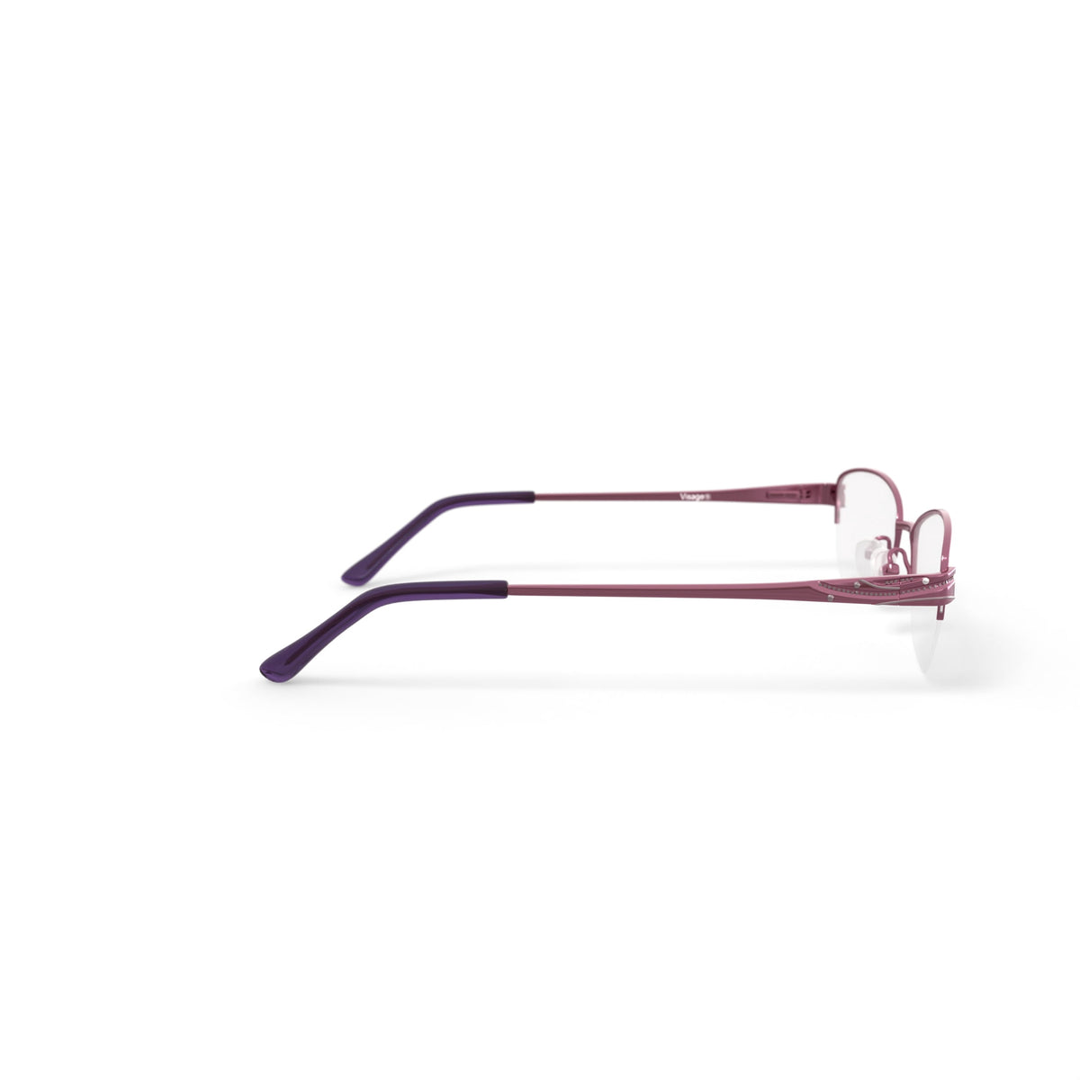 Visage Womens E203 Rectangular Prescription Eyeglasses with Case, Purple