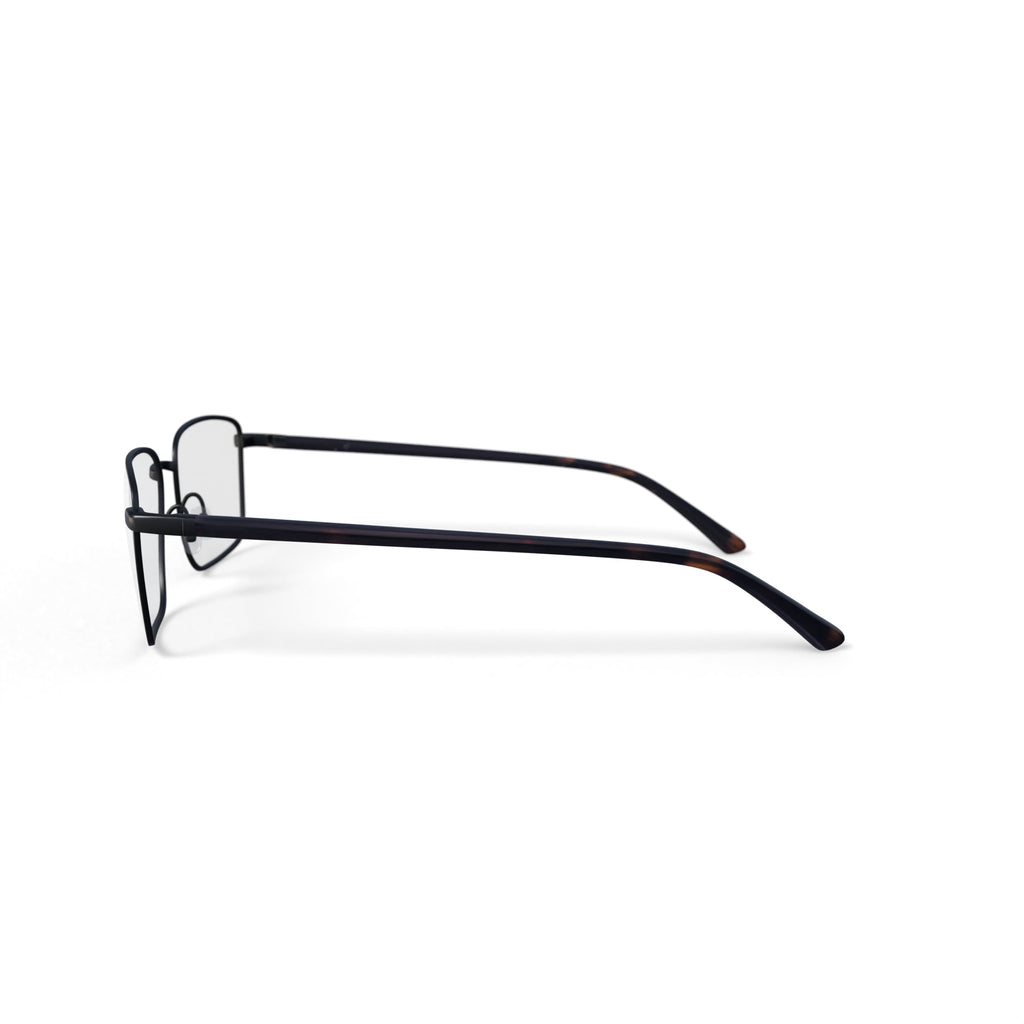 Men's Albert Rectangular Prescription Eyeglasses with Case, Gunmetal