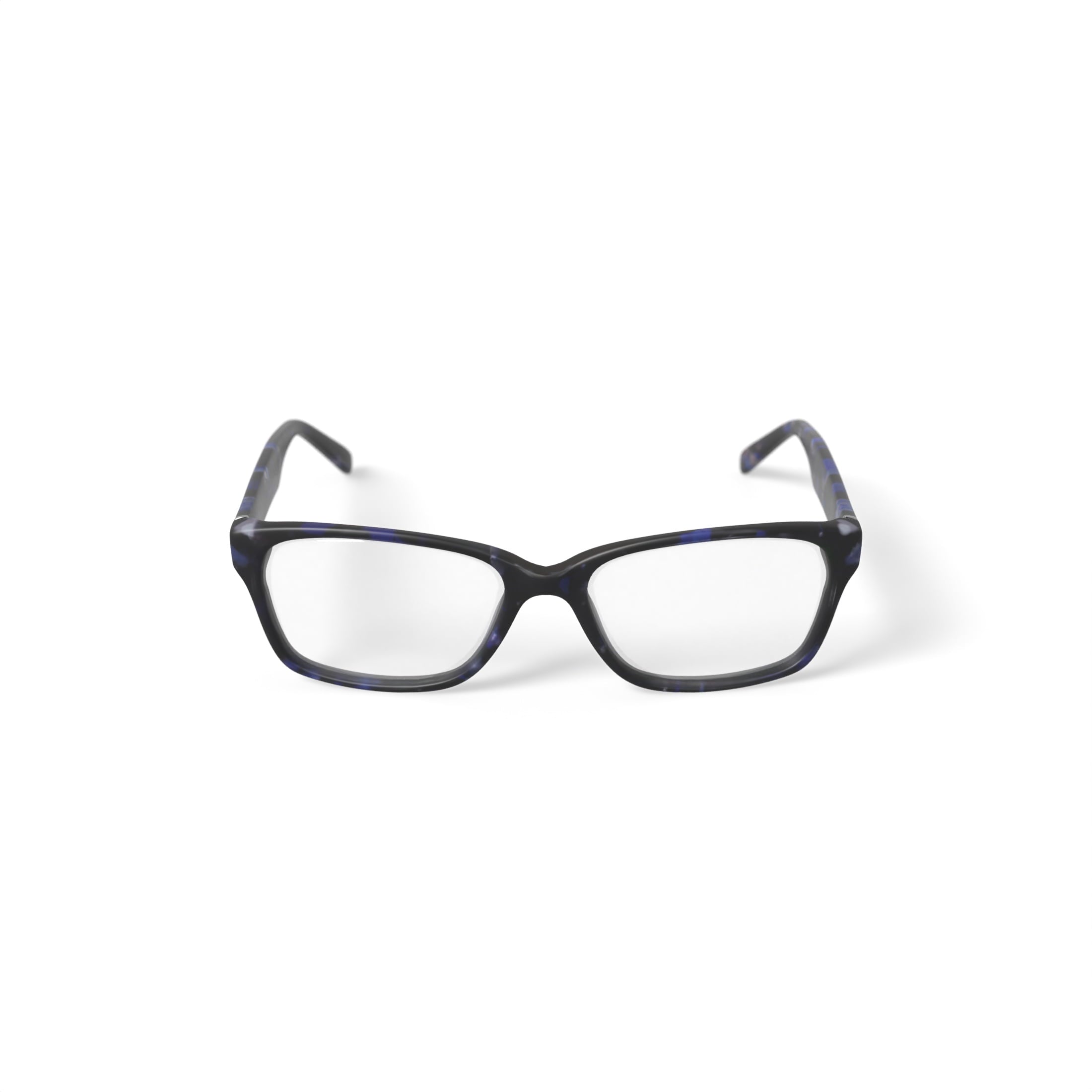 Women's Lui Square Prescription Eyeglasses with Case, Navy Tortoise