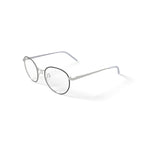 Men's BE140 Palm Round Prescription Eyeglasses with Case, Black Silver