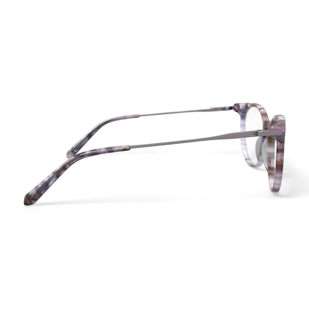 Flower Women's FLR6048 Prescription Eyeglasses with Case, Pink/Brown