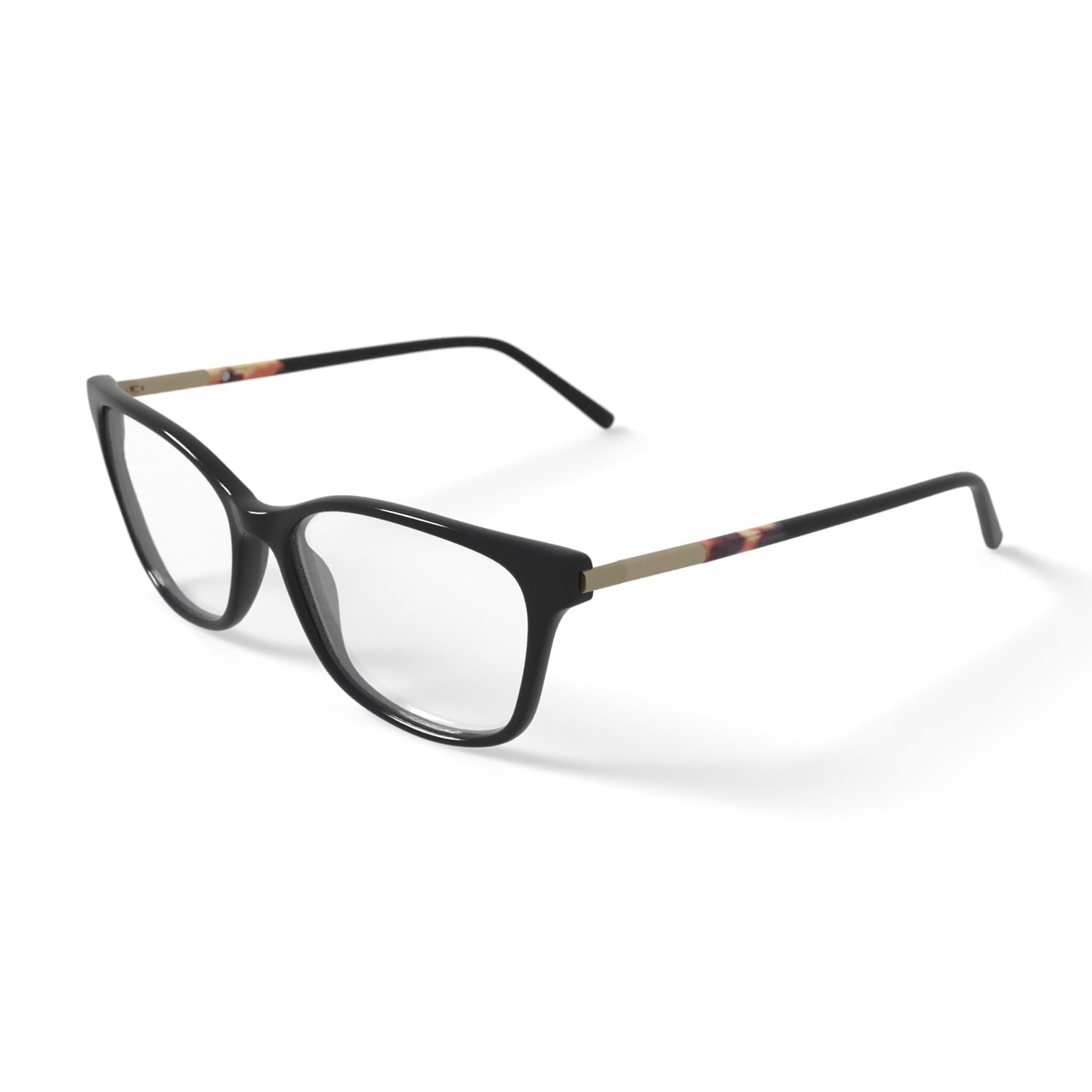 Women's MV019 Amy Square Prescription Eyeglasses with Case, Black