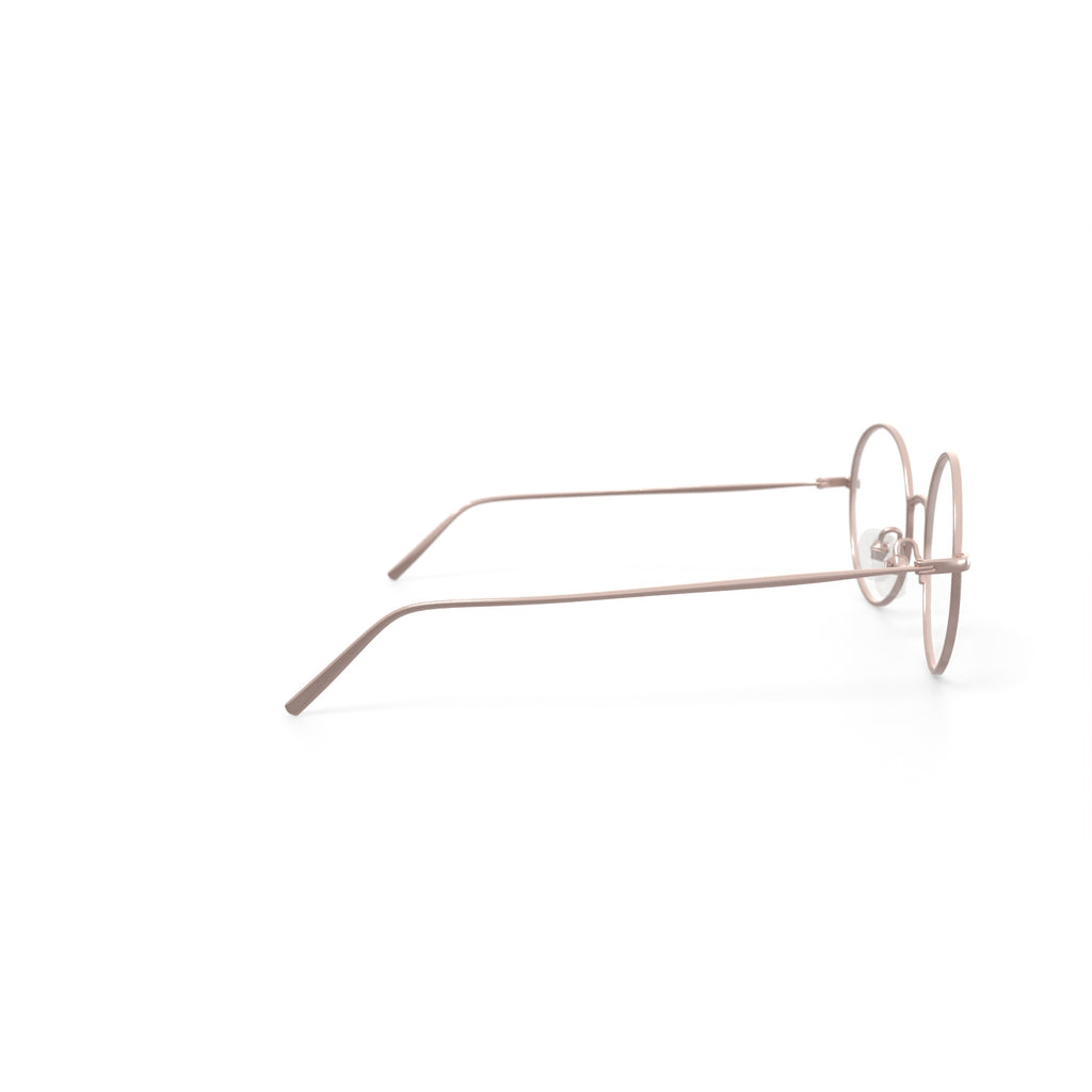 Women's DK1003 Prescription Eyeglasses with Case, Rose Gold