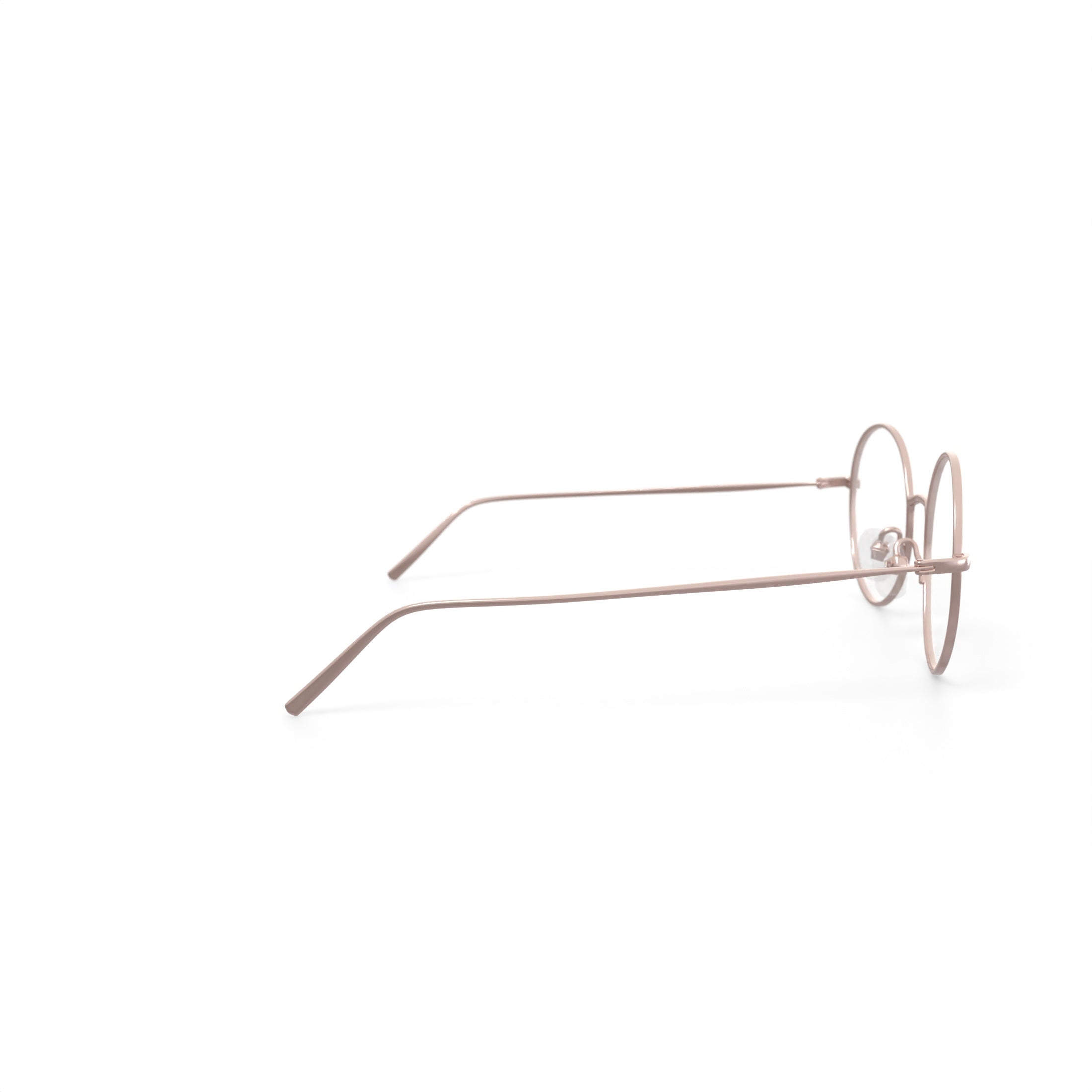 Women's DK1003 Prescription Eyeglasses with Case, Rose Gold