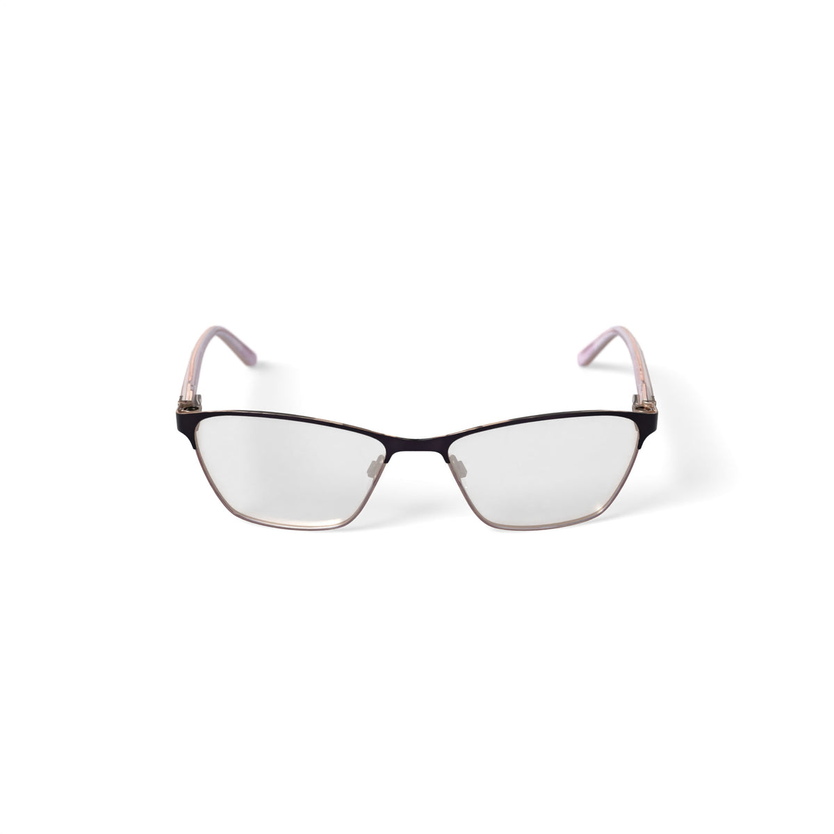 Women's EC455 Browline Prescription Eyeglasses with Case, Brown Gold