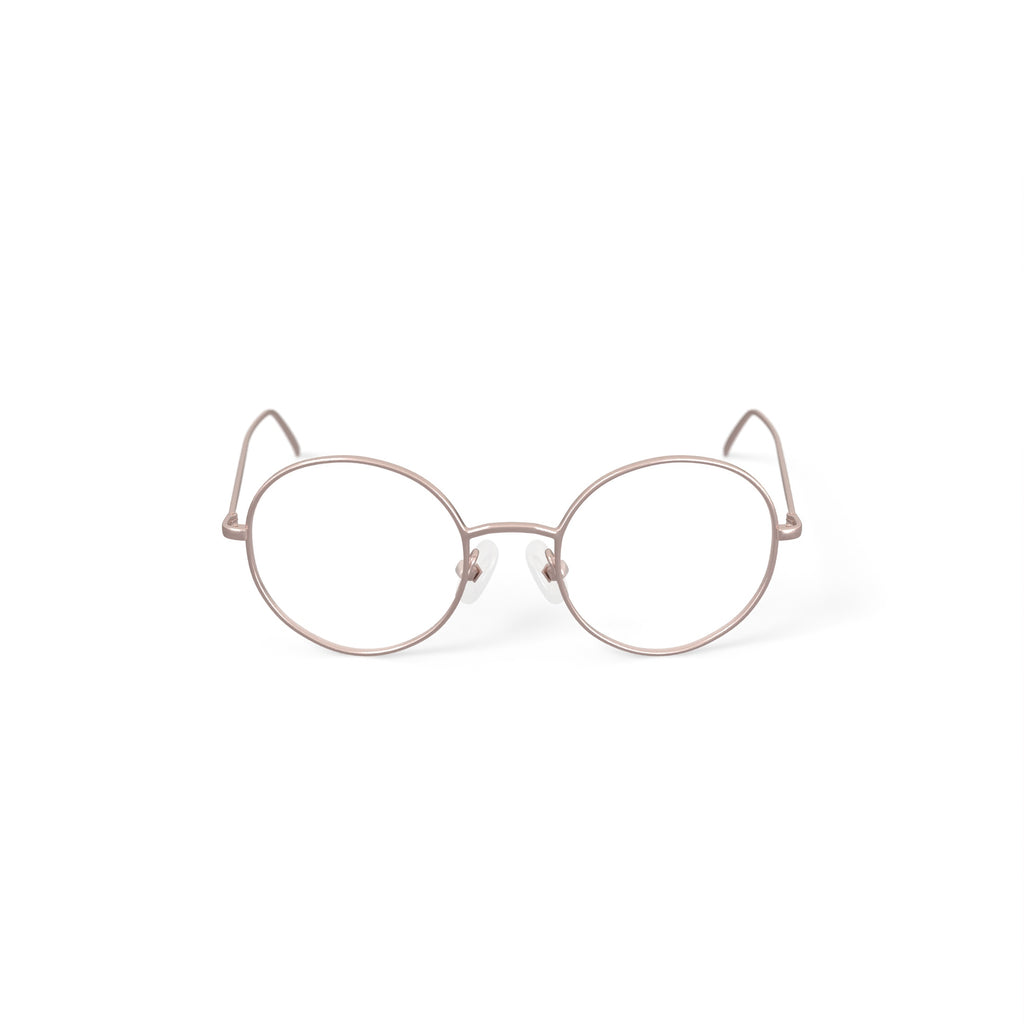 Women's DK1003 Prescription Eyeglasses with Case, Rose Gold