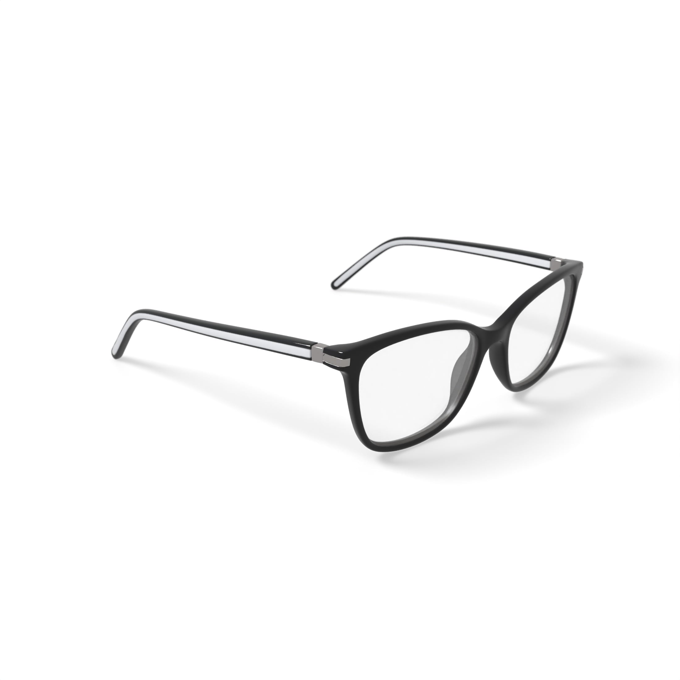 Women's XSLV03AS-01 Square Prescription Eyeglasses with Case, Black
