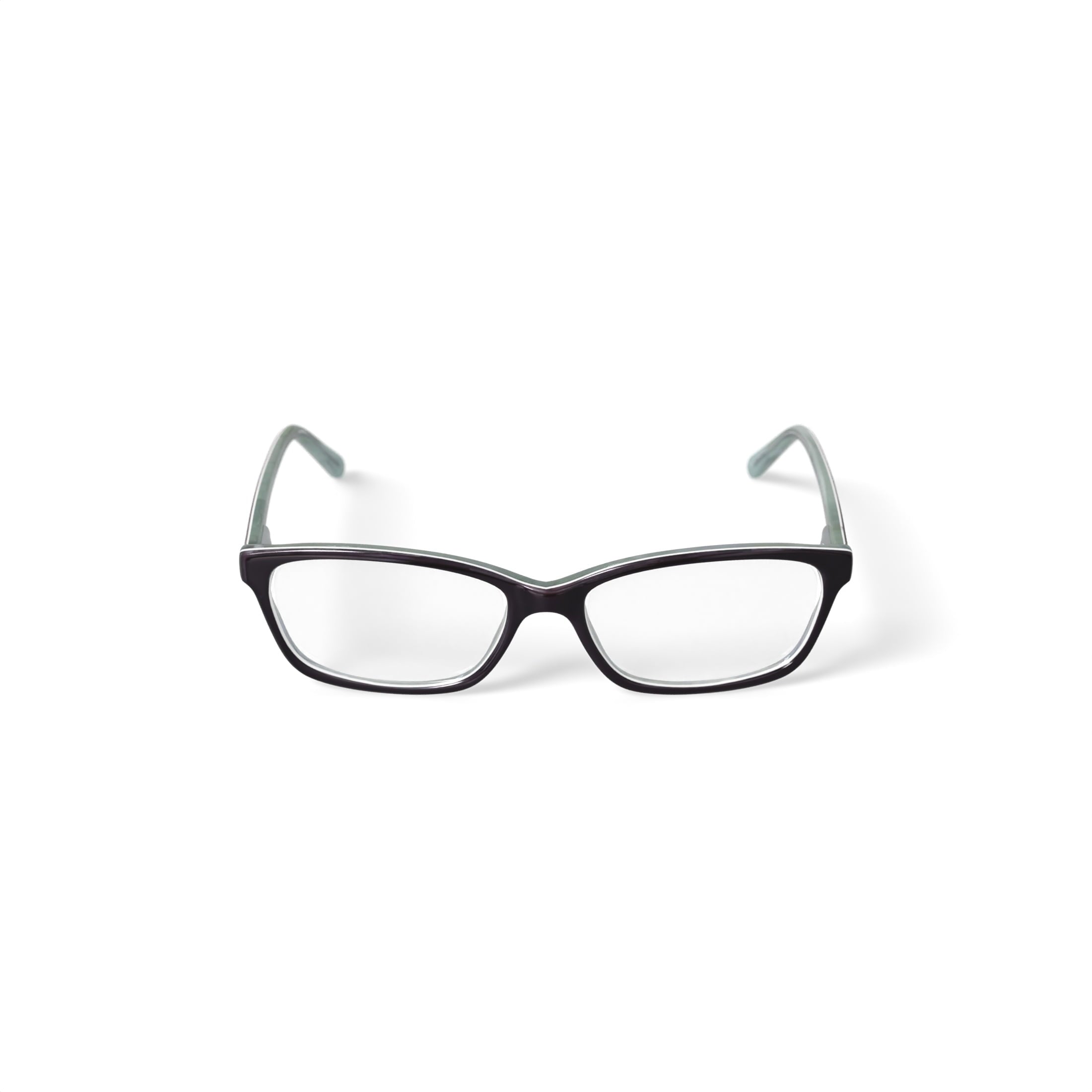 Women's HC16 Square Prescription Eyeglasses with Case, Brown