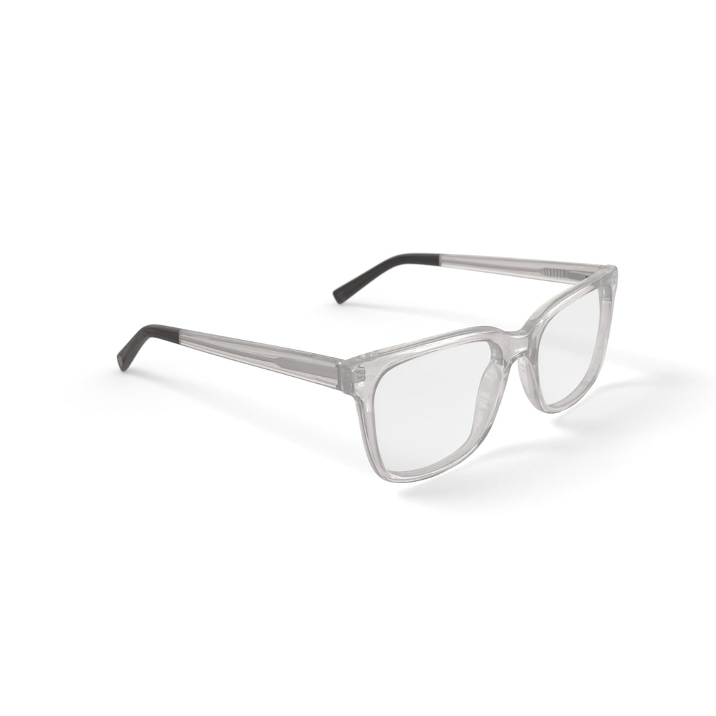 Mens HV725 Square Prescription Eyeglasses with Case, Crystal