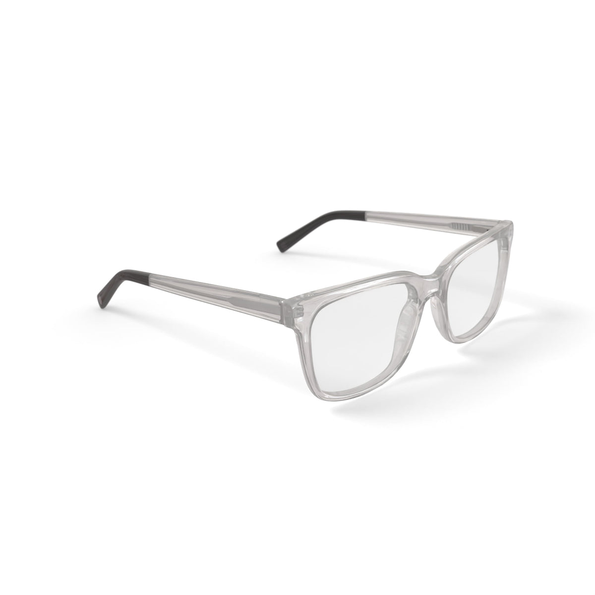 Mens HV725 Square Prescription Eyeglasses with Case, Crystal