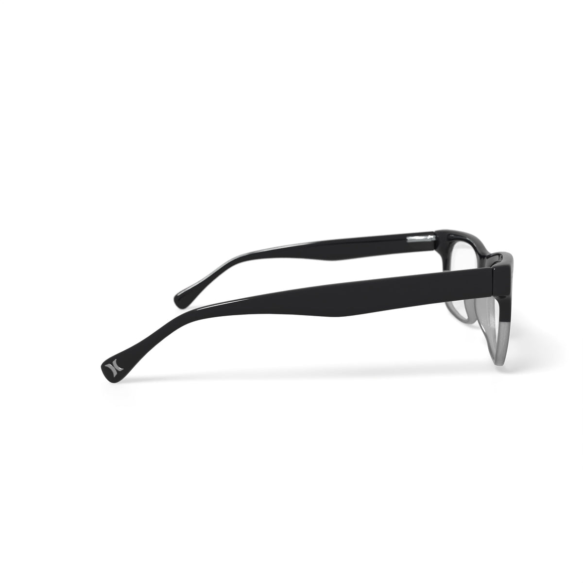 Hurley Men's HMO119 Prescription Eyeglasses with Case, Black/Crystal