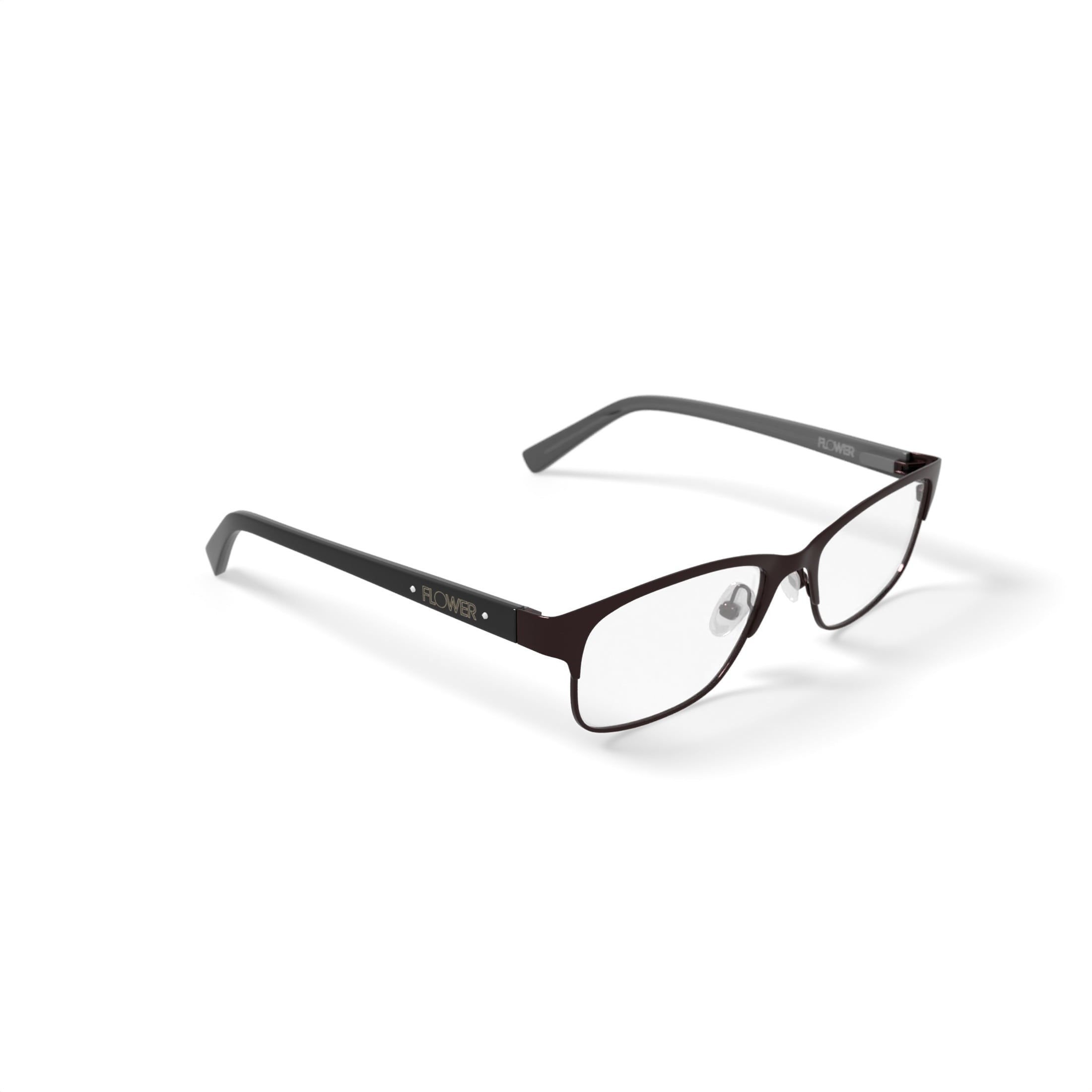 Flower Women's FLR6018 Helen Prescription Eyeglasses with Case, Light Brown