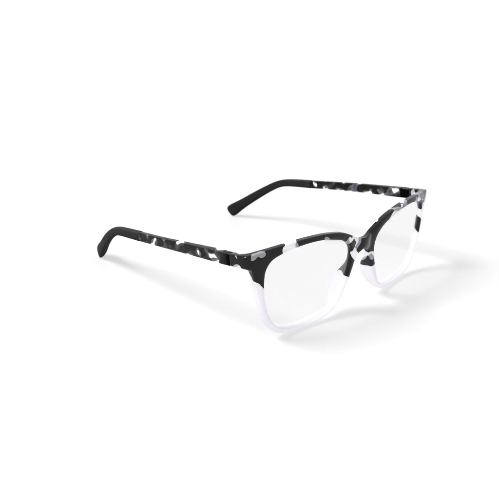 Women's Terra Square Prescription Eyeglasses with Case, Pink Tortoise Gradient