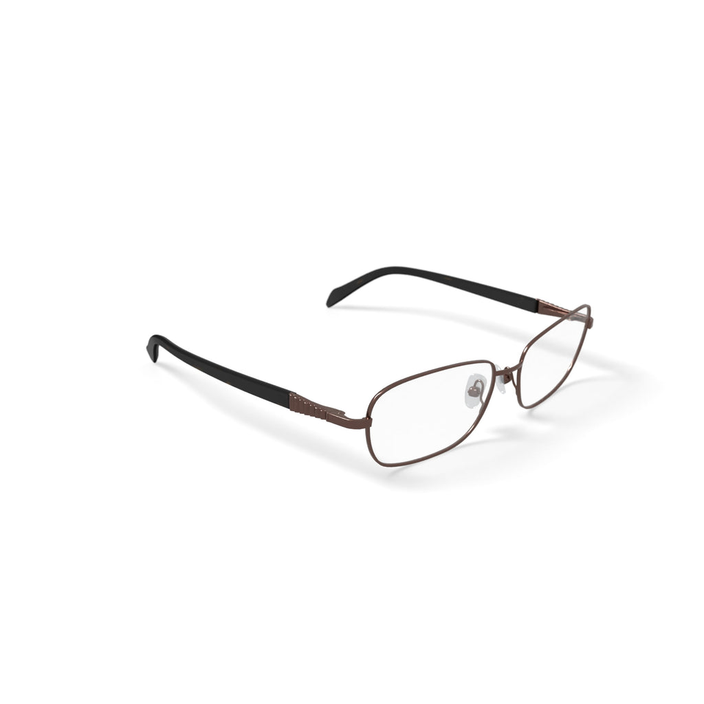 Women's Mia Rectangular Prescription Eyeglasses with Case, Rose/Tort