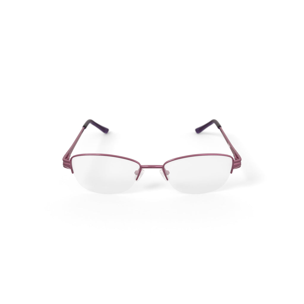 Visage Womens E203 Rectangular Prescription Eyeglasses with Case, Purple
