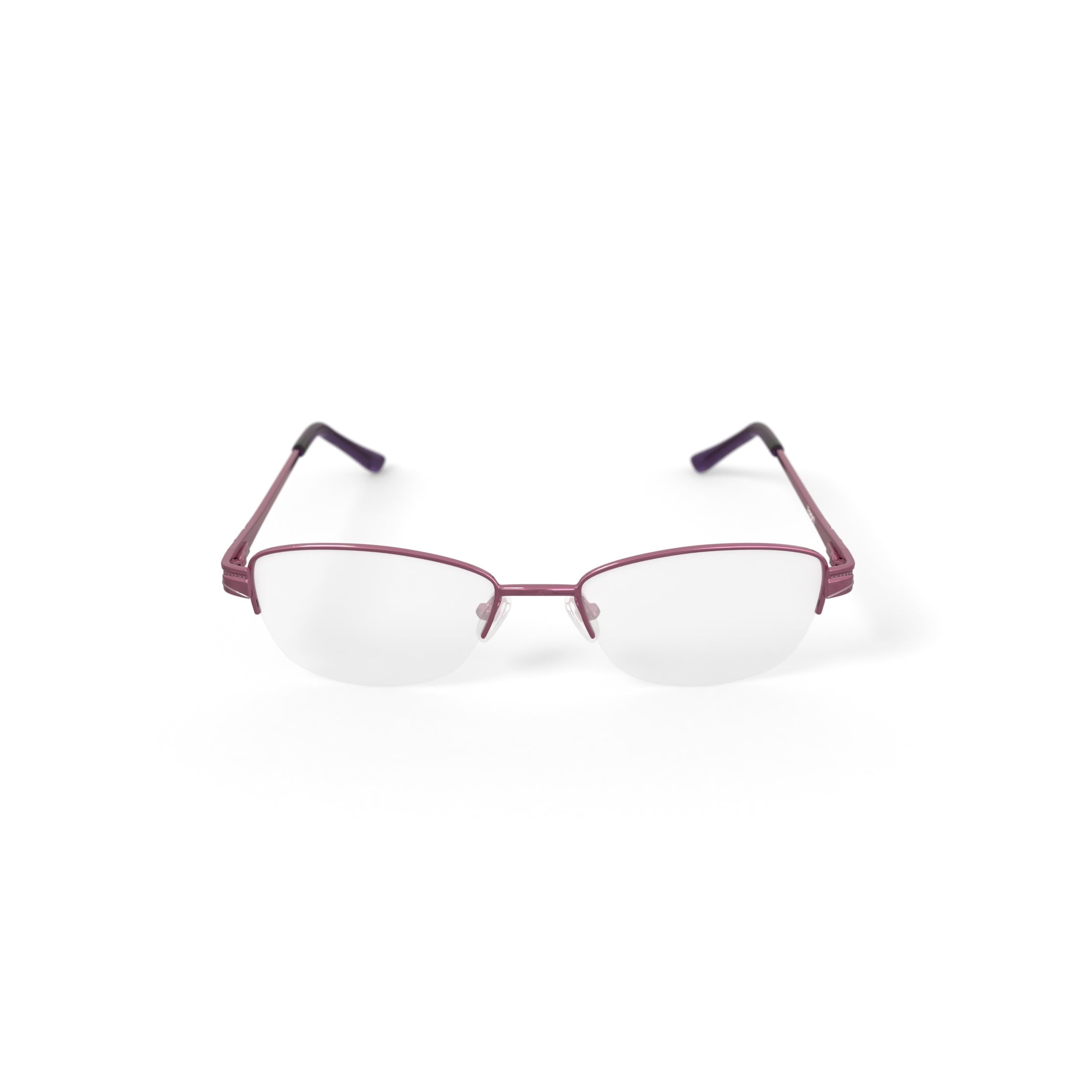 Visage Womens E203 Rectangular Prescription Eyeglasses with Case, Purple