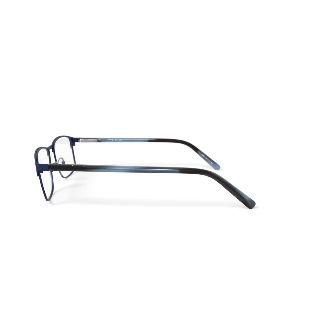 Men's BE156 Oleander Rectangular Prescription Eyeglasses with Case, Navy Blue