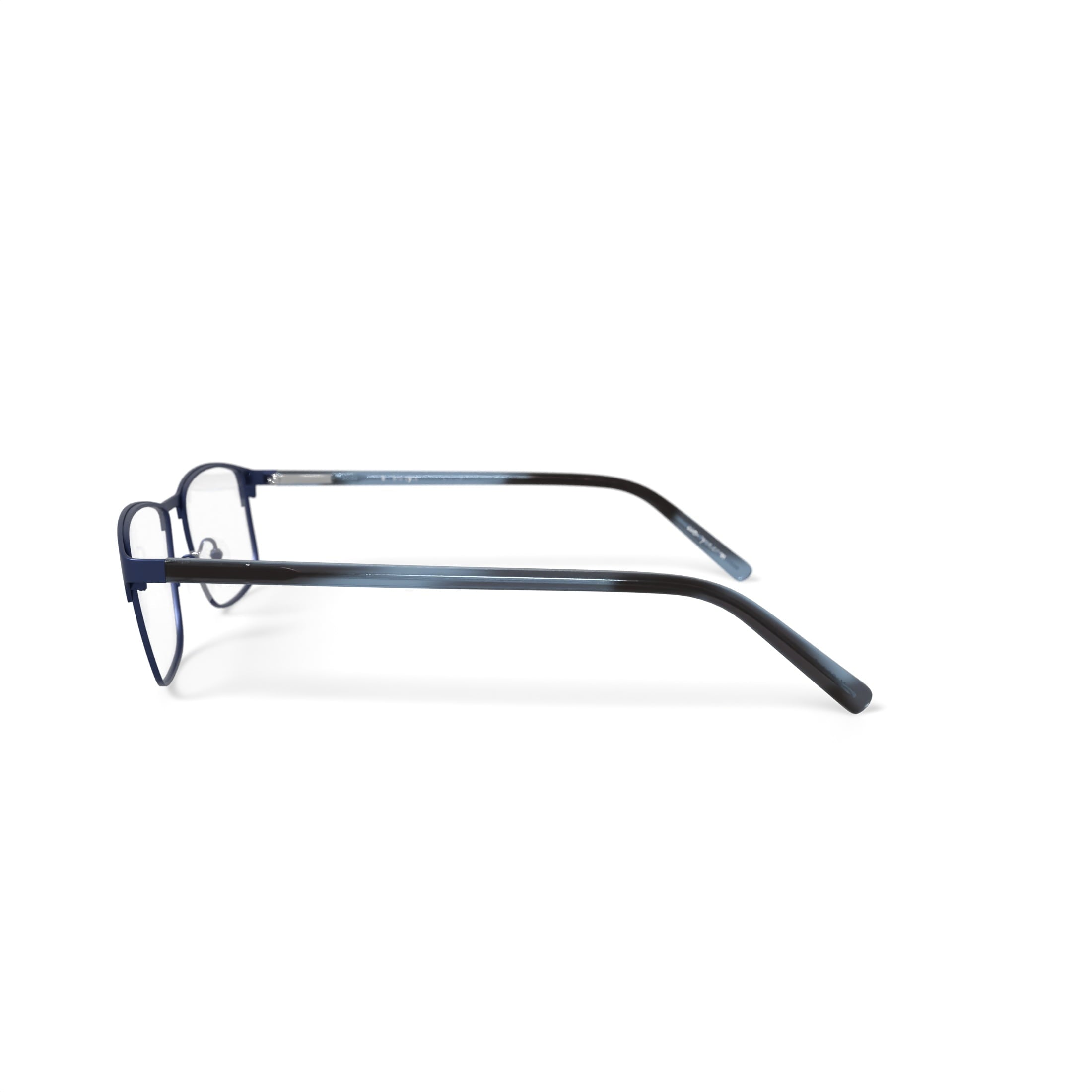 Men's BE156 Oleander Rectangular Prescription Eyeglasses with Case, Navy Blue