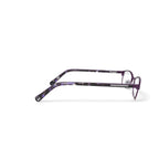 Women's HC21 Browline Prescription Eyeglasses with Case, Matte Dark Purple