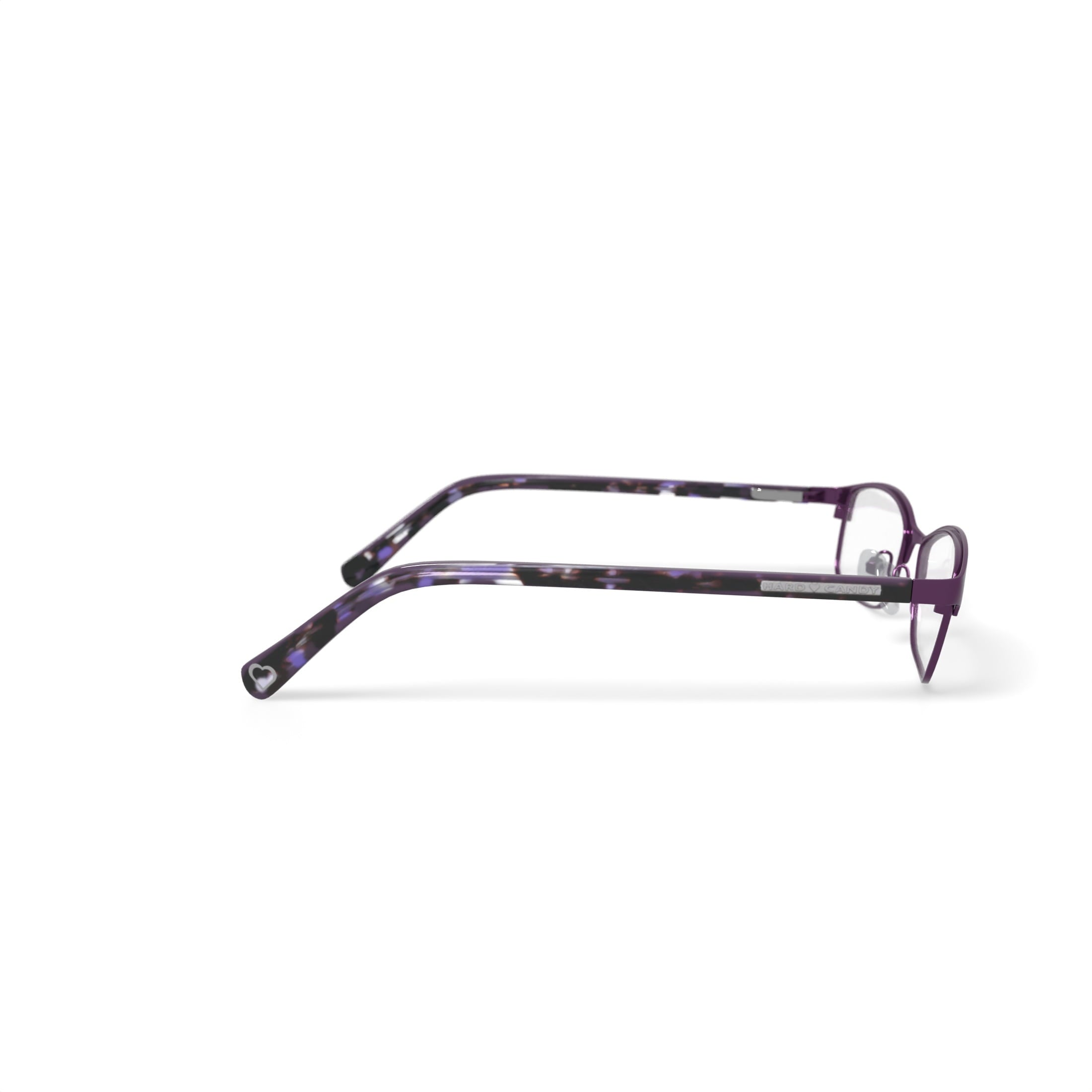 Women's HC21 Browline Prescription Eyeglasses with Case, Matte Dark Purple