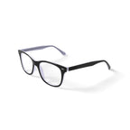 Women's FM13037 Square Prescription Eyeglasses with Case, Black/Crystal