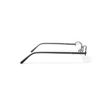Unisex Recruit Rectangular Prescription Eyeglasses with Case, Gunmetal Black