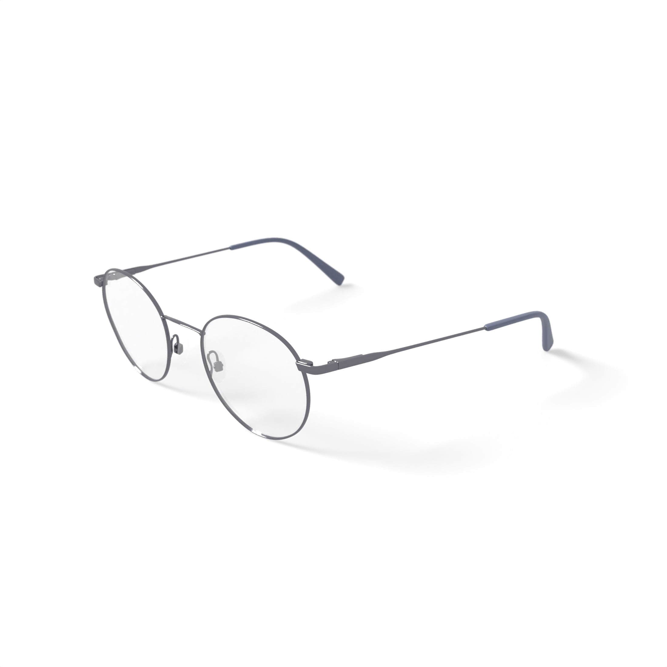 Men's MK10410 Round Prescription Eyeglasses with Case, Silver