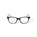Women's FM13037 Square Prescription Eyeglasses with Case, Black/Crystal