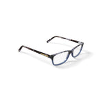 Women's HC15 Rectangular Prescription Eyeglasses with Case, Tortoise Blue Gradient