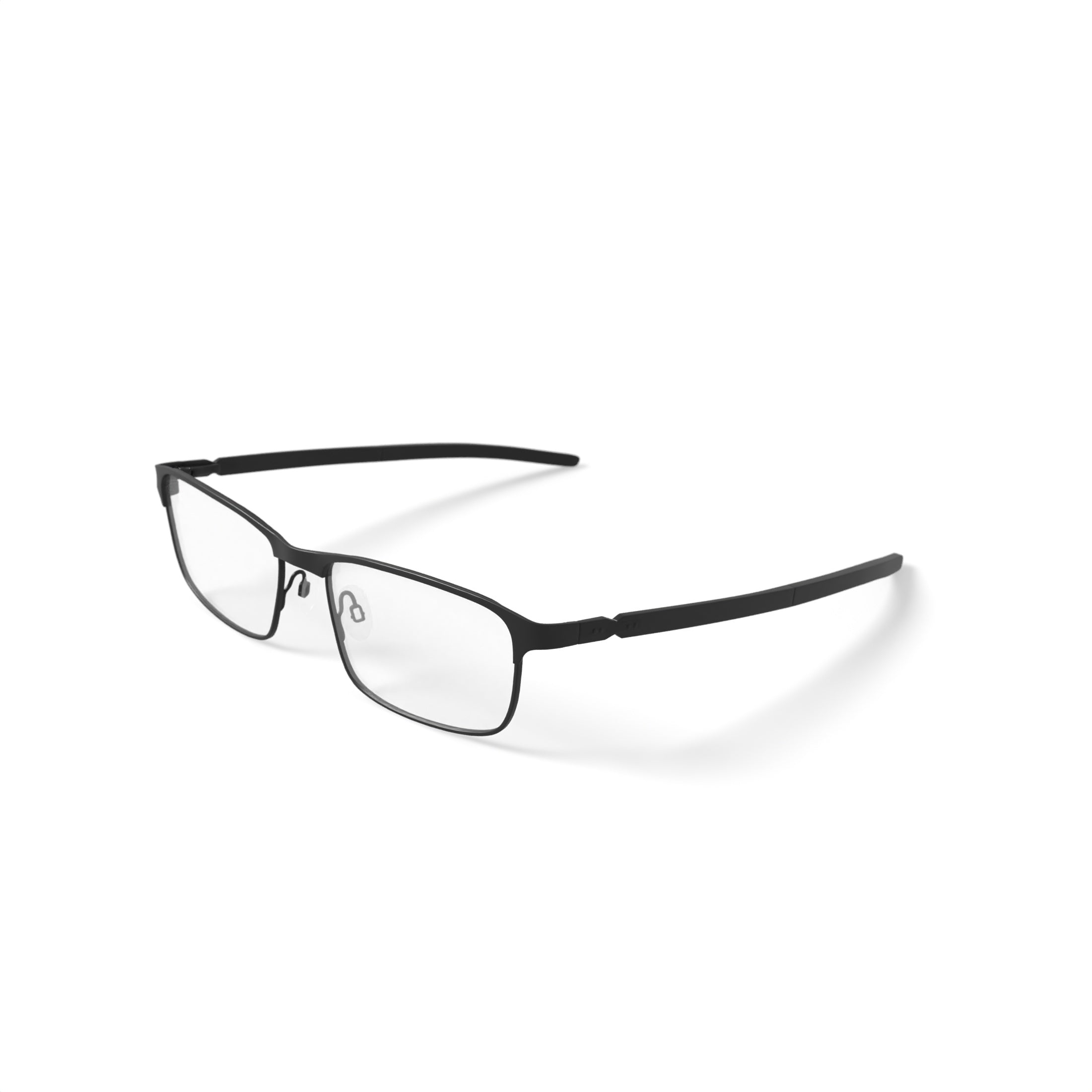 Men's MC002 Craig Rectangular Prescription Eyeglasses with Case, Matte Black