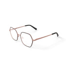 Keo Womens Koda Oversized Prescription Eyeglasses with Case, Rose Gold/Black