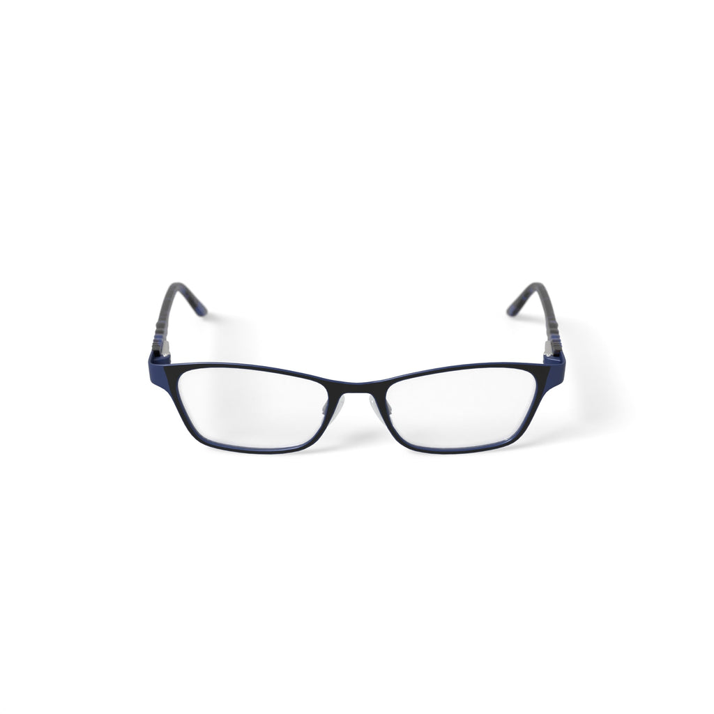 Baby Phat Women's BV275 Rectangular Prescription Eyeglasses with Case, Navy Blue
