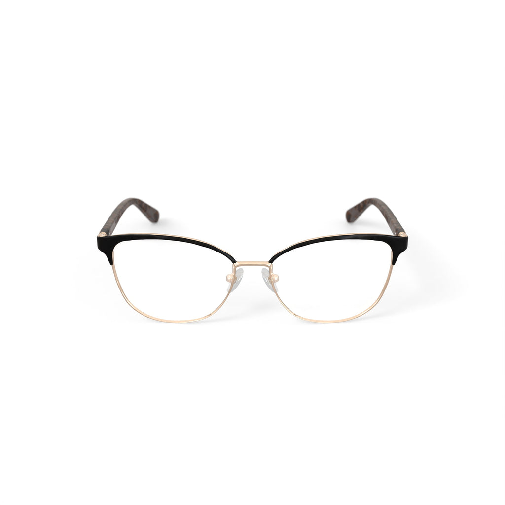 Kenneth Cole Women's KC0904-1 Browline Prescription Eyeglasses with Case, Black