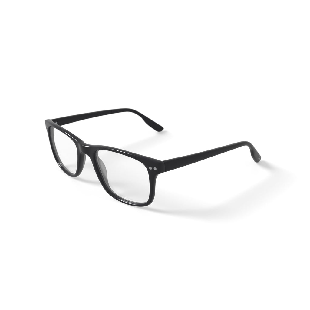 M America Men's MU111 Square Prescription Eyeglasses with Case, Black