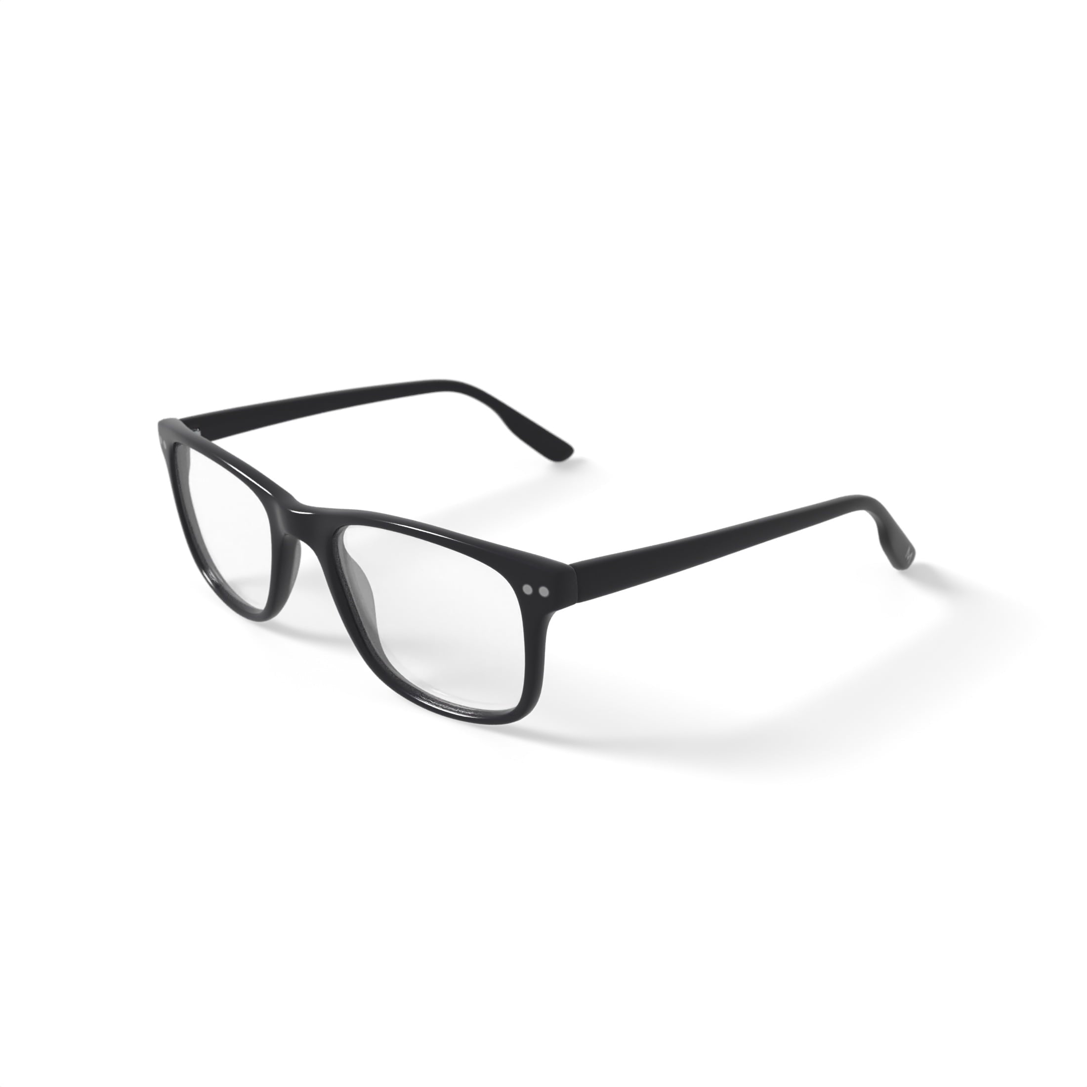 M America Men's MU111 Square Prescription Eyeglasses with Case, Black