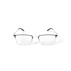 Men's MK10405 Square Prescription Eyeglasses with Case, Silver