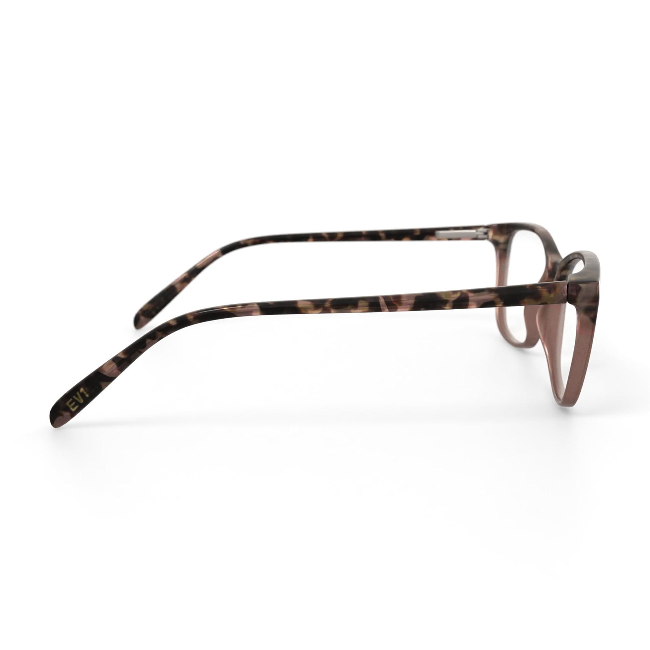 EV1 Ellen DeGeneres Women's Bette Square Prescription Eyeglasses with Case, Tortoise Gradient