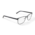 Men's MV010 Patrick Square Prescription Eyeglasses with Case, Black