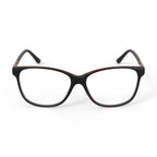 Women's WOP67 Square Prescription Eyeglasses with Case, Brown