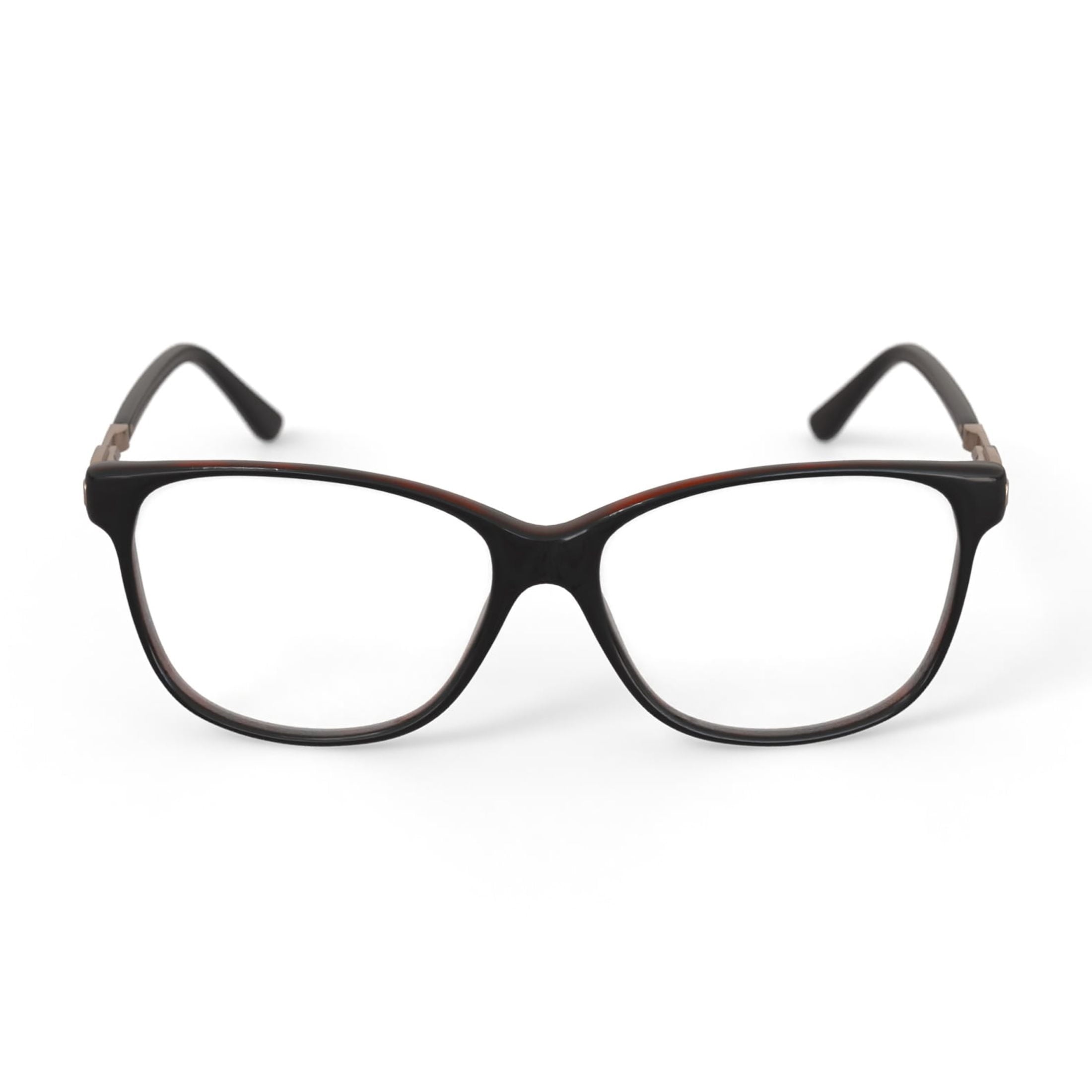 Women's WOP67 Square Prescription Eyeglasses with Case, Brown