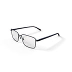 Men's Albert Rectangular Prescription Eyeglasses with Case, Gunmetal