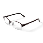 Women's BR60 Square Prescription Eyeglasses with Case, Beige