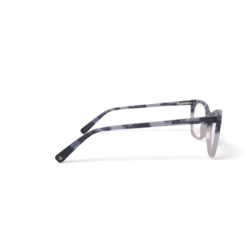 Women's Taylor Square Prescription Eyeglasses with Case, Pink Tortoise Gradient