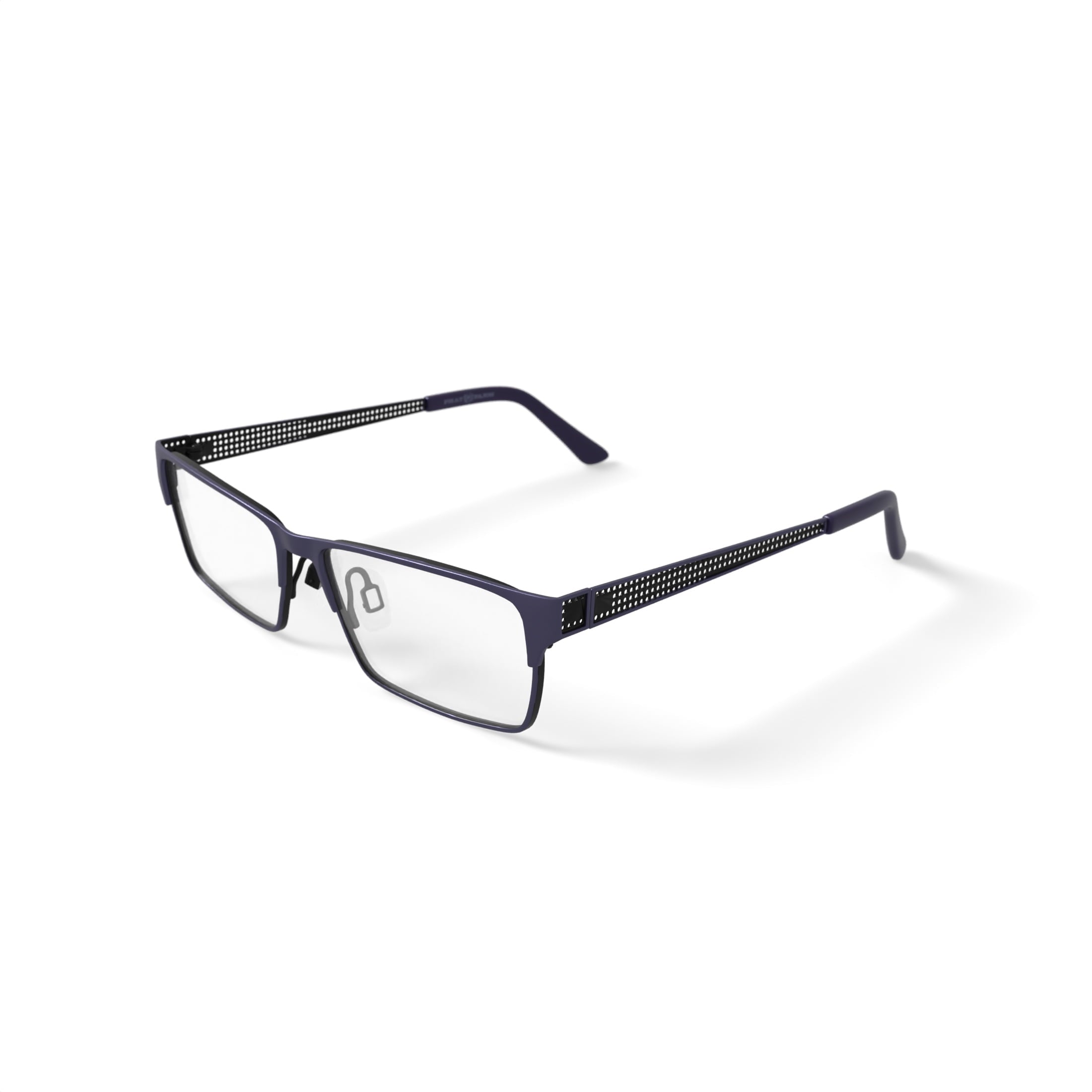 Mens HV705 Square Prescription Eyeglasses with Case, Navy