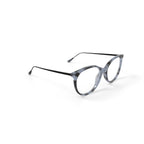 Women's Billie Round Prescription Eyeglasses with Case, Teal Tortoise